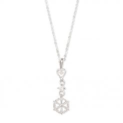 ハートフラワー　スイングシルバーペンダント-FSP861